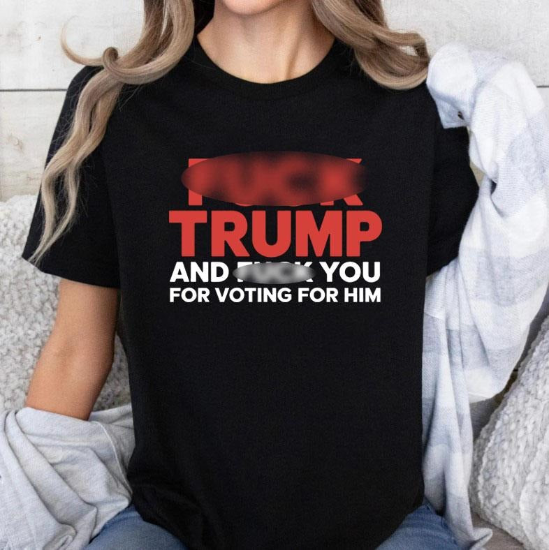 F*Ck Trump Funny Anti Republican Support Kamala - Adult & Kids T-Shirts, Sweatshirts & Hoodies apparel design preview 1