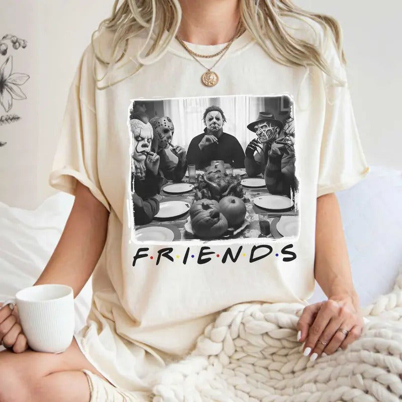 F.R.I.E.N.D.S Characters Halloween Party Chucky - Adult & Kids T-Shirts, Sweatshirts & Hoodies apparel design preview 1