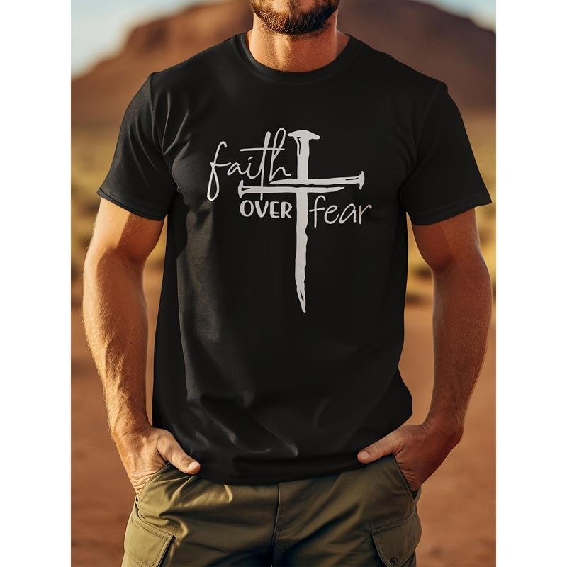 'FAITH OVER FEAR' Front Printed Short Sleeved - Adult & Kids T-Shirts, Sweatshirts & Hoodies apparel design preview 1