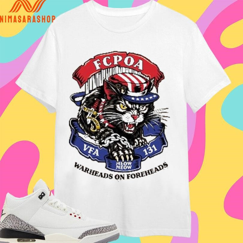FCPOA VFA-131 Meow Warheads On Foreheads - Adult & Kids T-Shirts, Sweatshirts & Hoodies apparel design preview 1