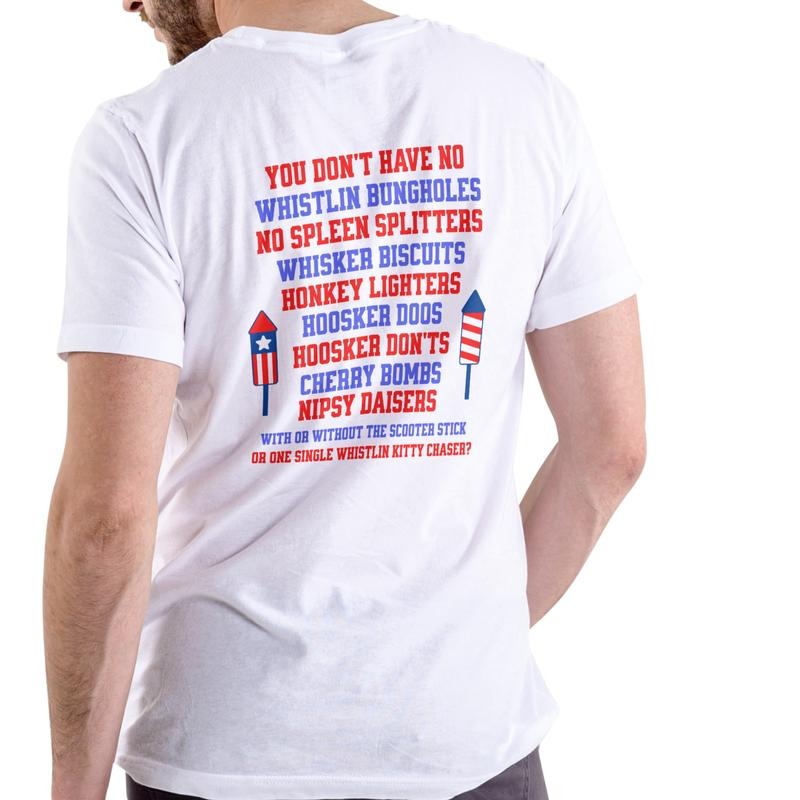 FOURTH JULY Firework Cotton Text - Adult & Kids T-Shirts, Sweatshirts & Hoodies apparel design preview 1