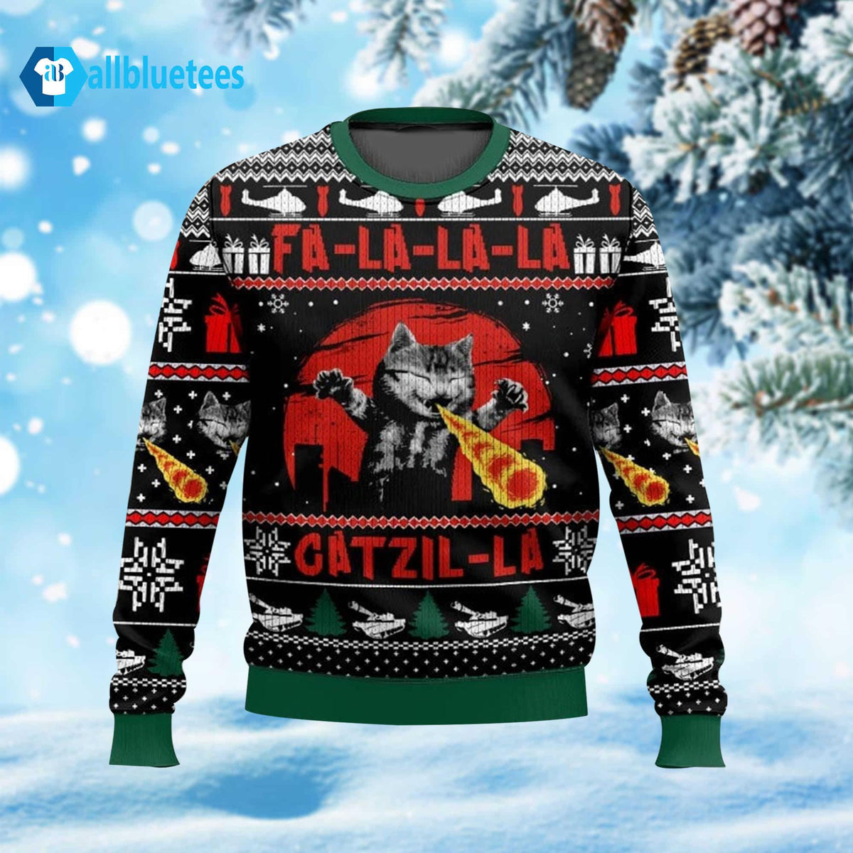 Fa La La La Catzil-la Ugly Christmas Sweater - Holiday Gift product image