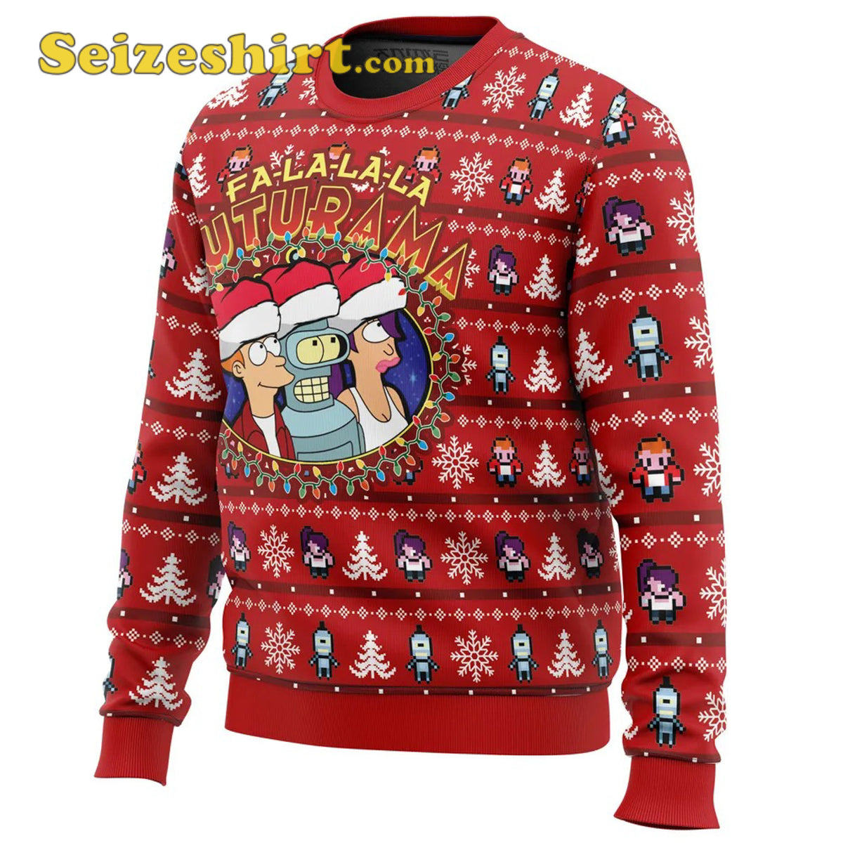 Fa-La-La-La Futurama Ugly Red Ugly Christmas Sweater - Gift Idea product image 2