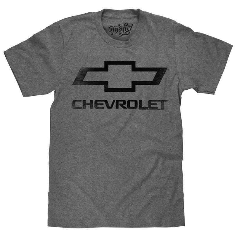 Faded Chevrolet Bowtie Car Logo Graphite Heather - Adult & Kids T-Shirts, Sweatshirts & Hoodies apparel design preview 1
