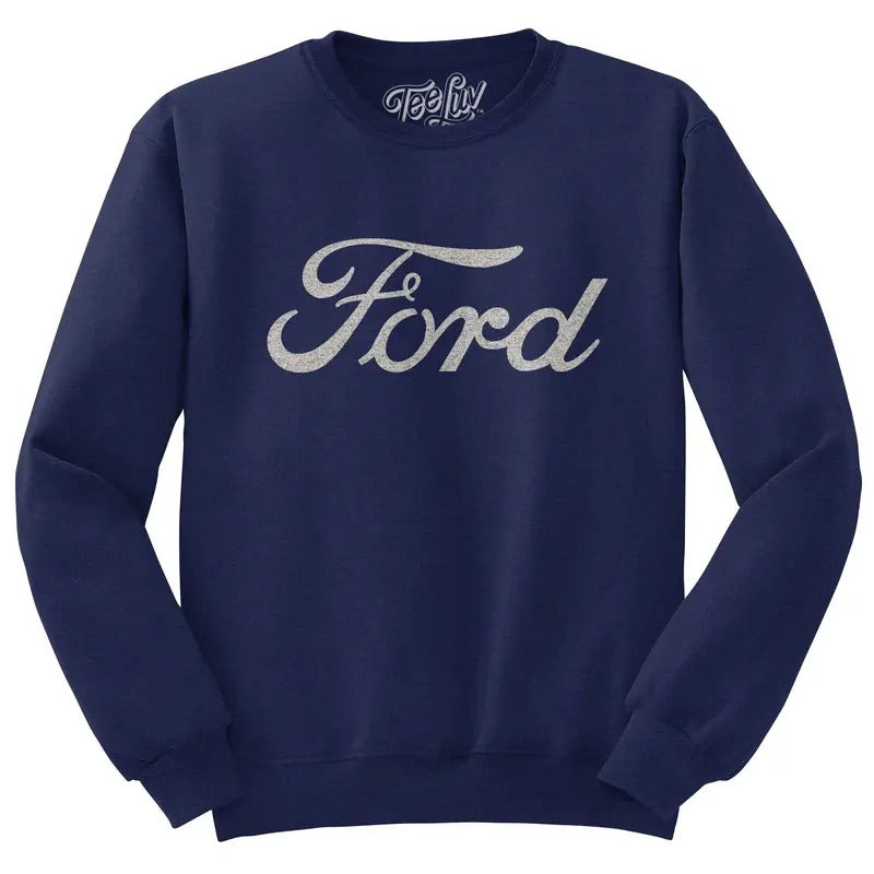 Faded Ford Cat Logo Navy Blue - Adult & Kids T-Shirts, Sweatshirts & Hoodies apparel design preview 1