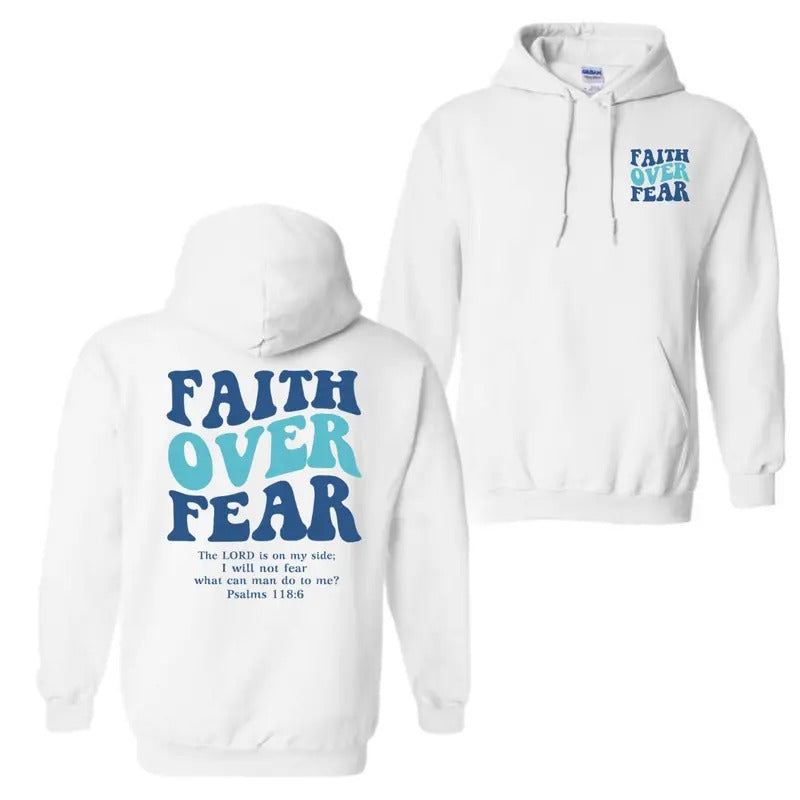 Faith Over Fear 2 Sided - Adult & Kids T-Shirts, Sweatshirts & Hoodies apparel design preview 1