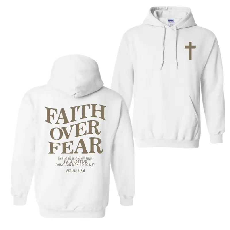 Faith Over Fear Christian Menswear - Adult & Kids T-Shirts, Sweatshirts & Hoodies apparel design preview 1