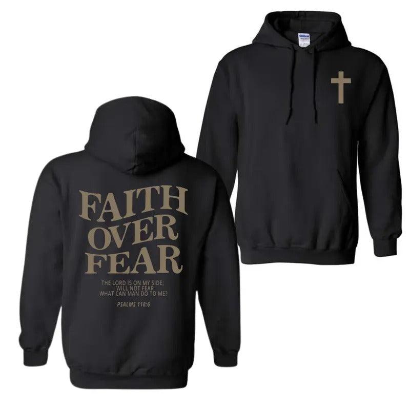 Faith Over Fear Christian - Adult & Kids T-Shirts, Sweatshirts & Hoodies apparel design preview 1