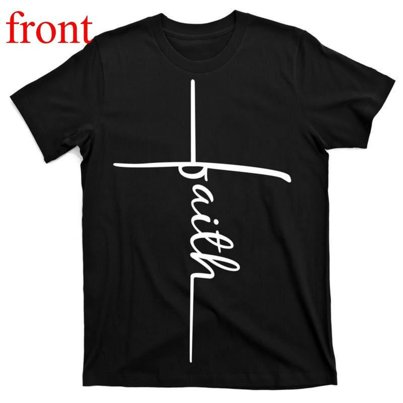 Faith Jesus Christ Christian Catholic Cross Symbol - Adult & Kids T-Shirts, Sweatshirts & Hoodies apparel design preview 1