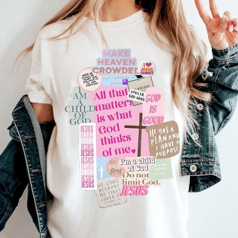 Faith Christian Jesus Collage God Momens - Adult & Kids T-Shirts, Sweatshirts & Hoodies apparel design preview 1