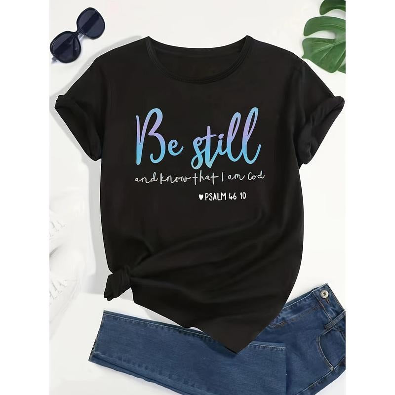 Soft Stretchy Letter Print Chic Crew Neck Short - Adult & Kids T-Shirts, Sweatshirts & Hoodies apparel design preview 1