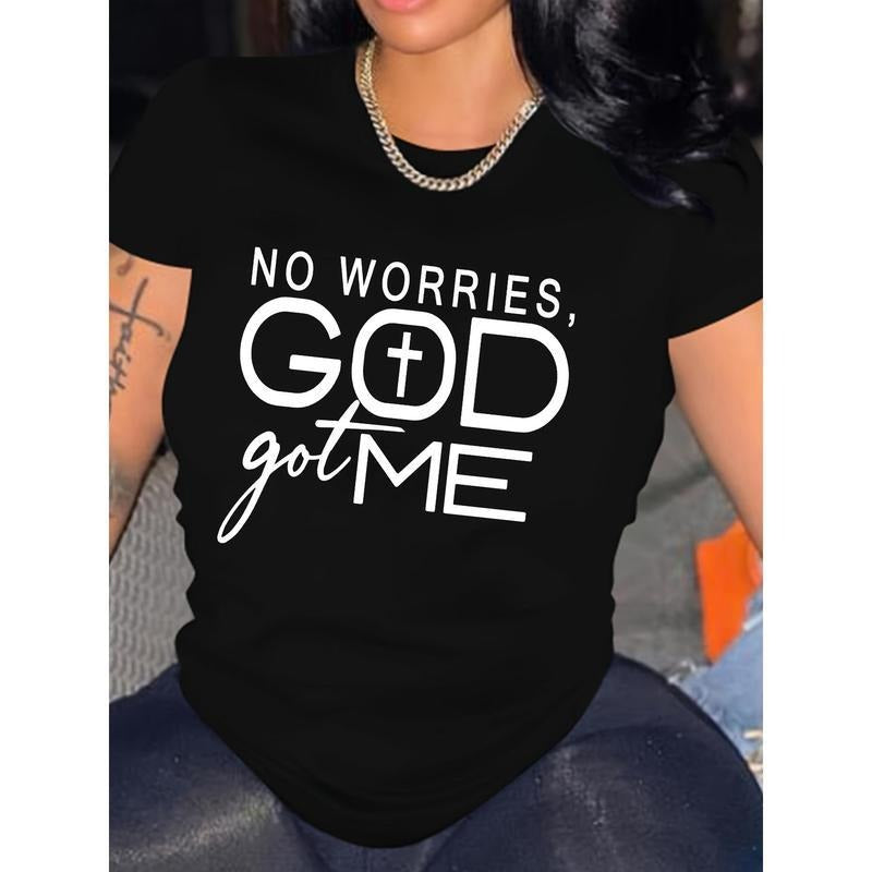 "God Got Me" Inspirational Black Casual Crew Neck - Adult & Kids T-Shirts, Sweatshirts & Hoodies apparel design preview 1