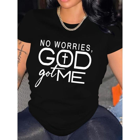 "God Got Me" Inspirational Black Casual Crew Neck - Adult & Kids T-Shirts, Sweatshirts & Hoodies apparel design preview 1