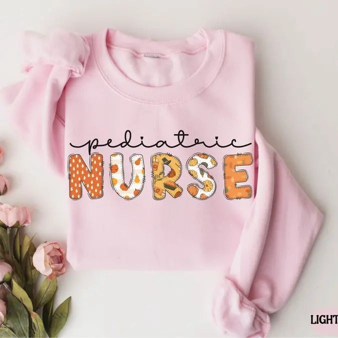 Fall Pediatric Nurse Thanksgiving PEDS Thankful - Adult & Kids T-Shirts, Sweatshirts & Hoodies apparel design preview 1