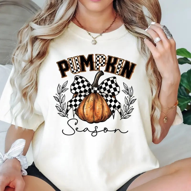 Fall Retro Pumpkin Season Comfort Colors - Adult & Kids T-Shirts, Sweatshirts & Hoodies apparel design preview 1