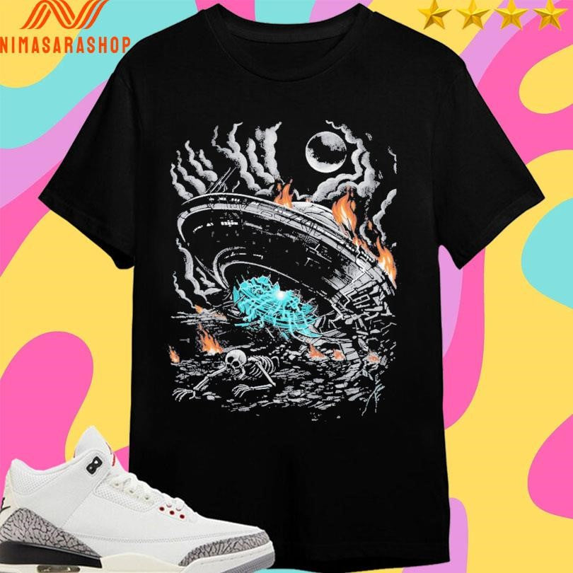 Fallen Vessel Flying Saucer - Adult & Kids T-Shirts, Sweatshirts & Hoodies apparel design preview 1