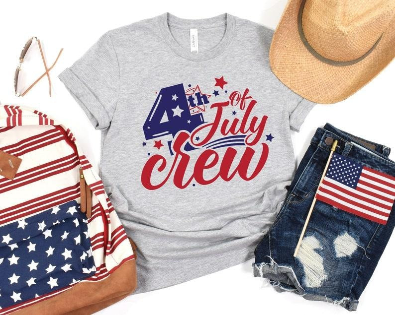 Family 4th July Fourth Crew Independence Day Matching - Adult & Kids T-Shirts, Sweatshirts & Hoodies apparel design preview 1