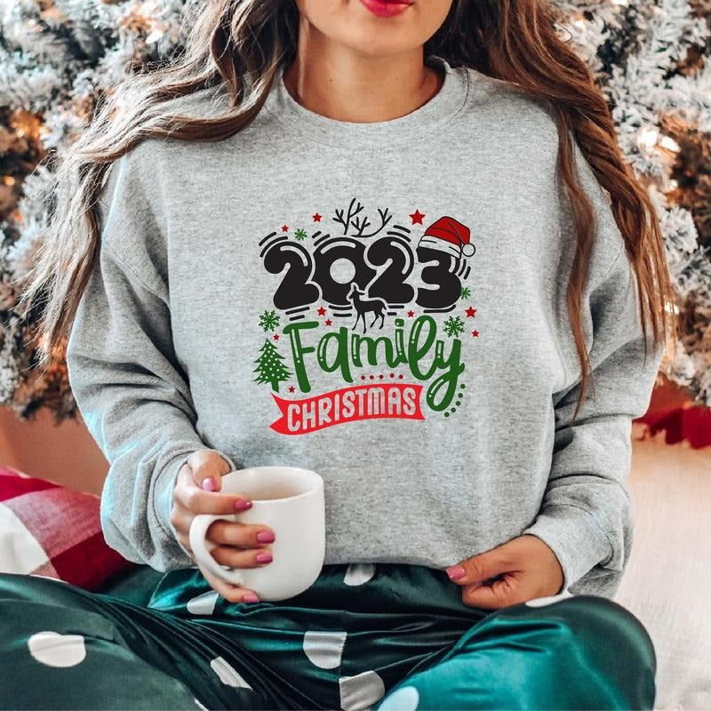 Family 2023 Matching Parents X Mas Party Cousin Crew - Adult & Kids T-Shirts, Sweatshirts & Hoodies apparel design preview 1