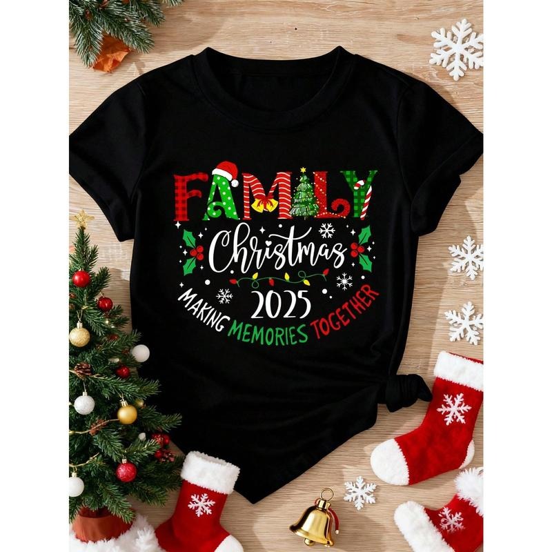 Family 2025 Festive Casual Crew Neck Polyester Knit - Adult & Kids T-Shirts, Sweatshirts & Hoodies apparel design preview 1