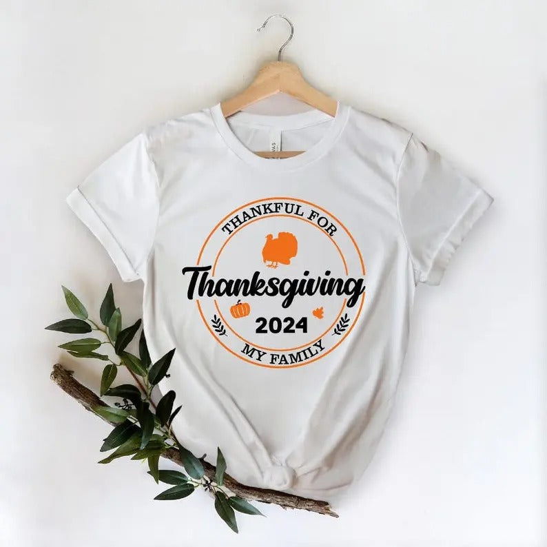 Family Thanksgiving 2024 Matching Personalized Dinner - Adult & Kids T-Shirts, Sweatshirts & Hoodies apparel design preview 1