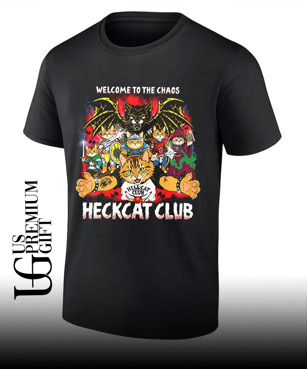 Fantasy Cats Welcome to the Chaos Heckcat Club - Adult & Kids T-Shirts, Sweatshirts & Hoodies apparel design preview 1