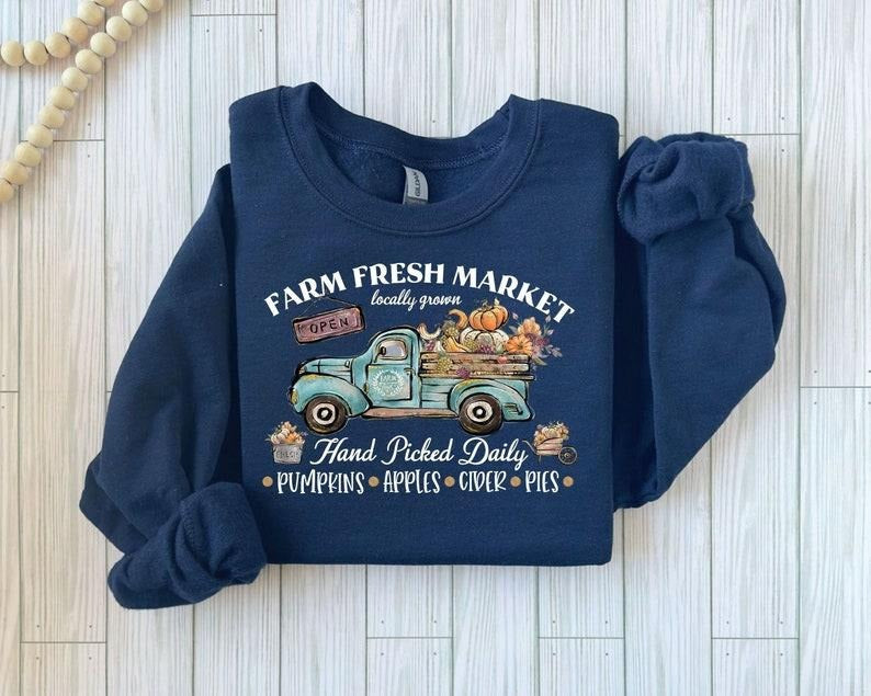 Farm Fresh Market Halloween Pumpkin Cute Menswear - Adult & Kids T-Shirts, Sweatshirts & Hoodies apparel design preview 1