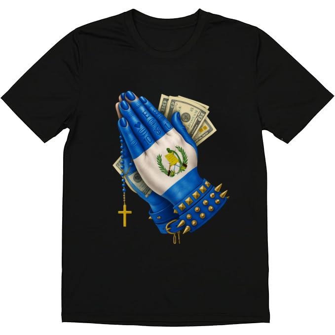 Designer Cotton Guatemala Flag Praying Hands Casual - Adult & Kids T-Shirts, Sweatshirts & Hoodies apparel design preview 1