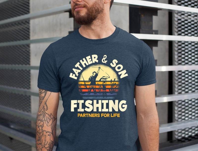 Father Son Fishing Partners Life Dad Lover - Adult & Kids T-Shirts, Sweatshirts & Hoodies apparel design preview 1