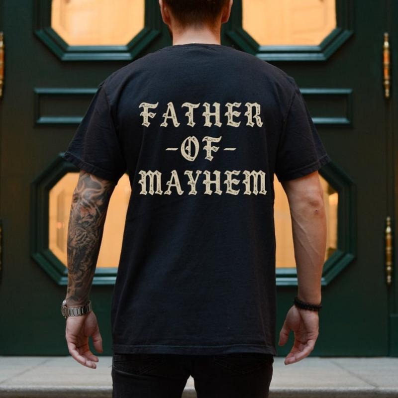 Father Mayhem Daddy Me Matching Daughter Dad Son Cool - Adult & Kids T-Shirts, Sweatshirts & Hoodies apparel design preview 1