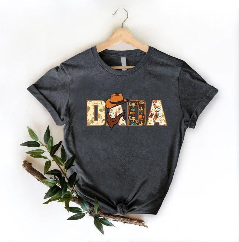 Western Cowboy Dada Country Daddy Dad Howdy Rodeo - Adult & Kids T-Shirts, Sweatshirts & Hoodies apparel design preview 1