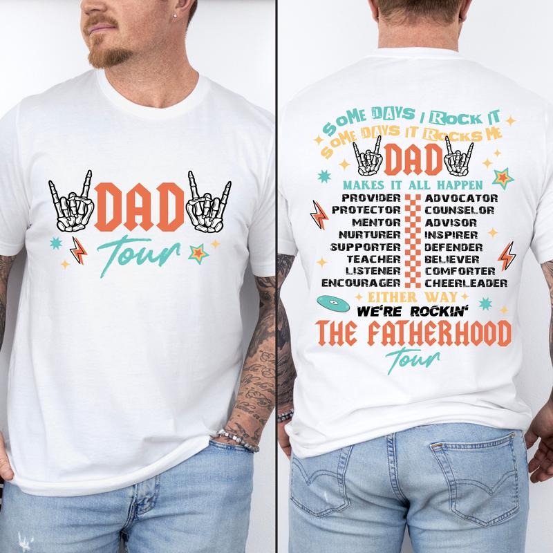 Fatherhood Tour Pure Cotton Casual Street Crew Neck - Adult & Kids T-Shirts, Sweatshirts & Hoodies apparel design preview 1