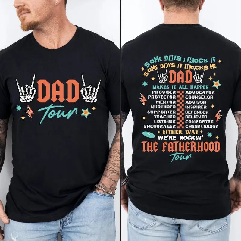 Fatherhood Tour Dad B3st Ever Life Father'S Day - Adult & Kids T-Shirts, Sweatshirts & Hoodies apparel design preview 1