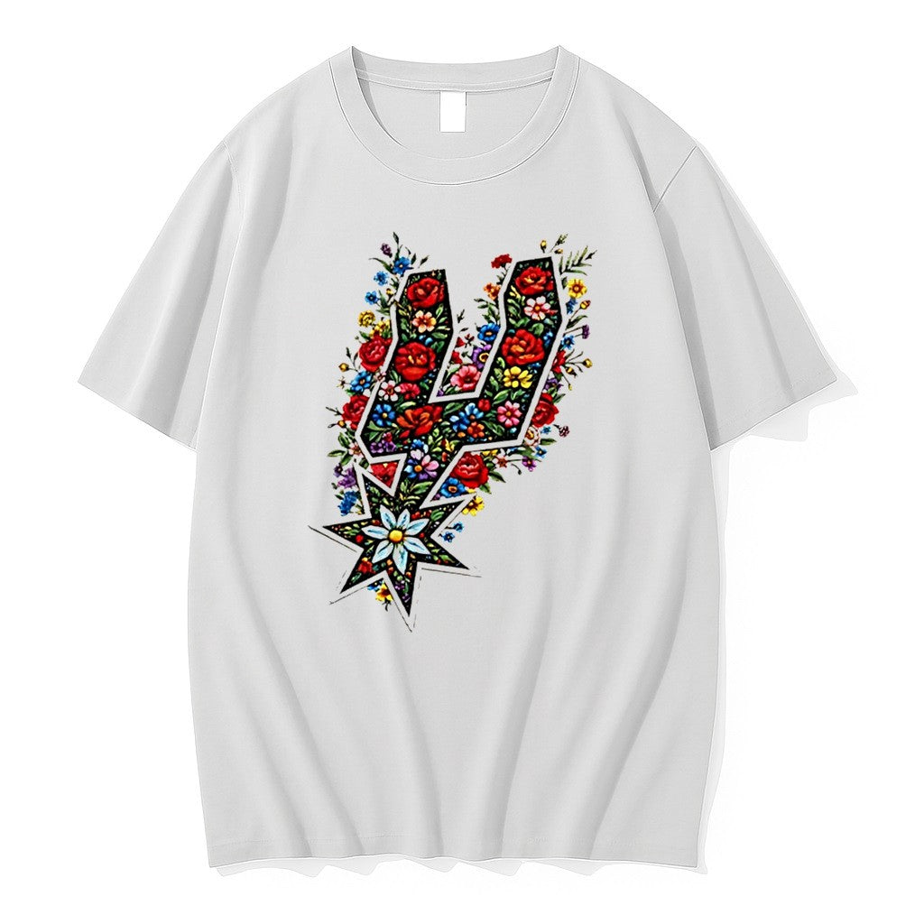 Faux Floral Spurs San Antonio Basketball Sweater Jpg - Adult & Kids T-Shirts, Sweatshirts & Hoodies apparel design preview 1