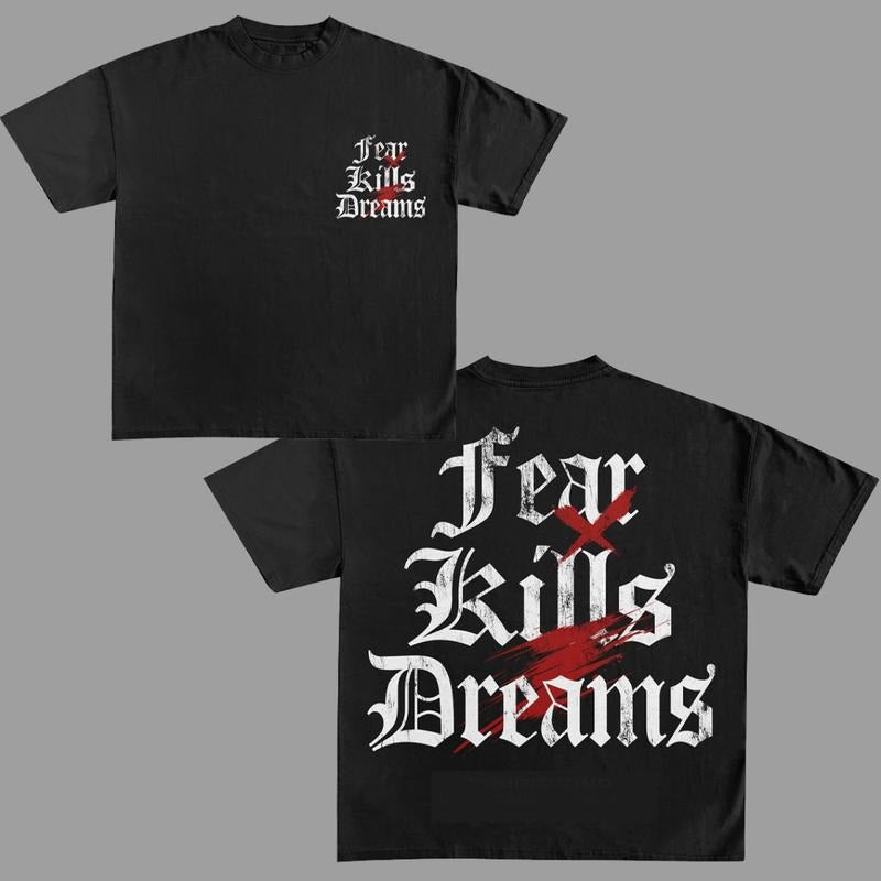 Fear Dreams Cotton Y2k Top Streetwear - Adult & Kids T-Shirts, Sweatshirts & Hoodies apparel design preview 1