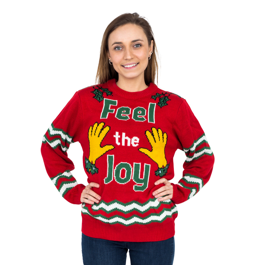 Feel The Joy Groping Hands Tacky Ugly Christmas Sweater - Holiday Gift product image 4