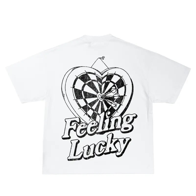 Feeling Lucky Inspired Vintage Heavy Cotton - Adult & Kids T-Shirts, Sweatshirts & Hoodies apparel design preview 1