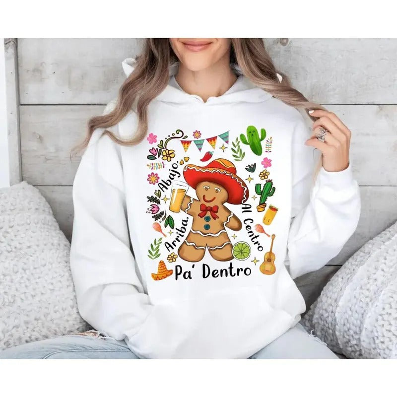 Feliz Navidad Mexican Gingerbread Sombrero Happy New - Adult & Kids T-Shirts, Sweatshirts & Hoodies apparel design preview 1