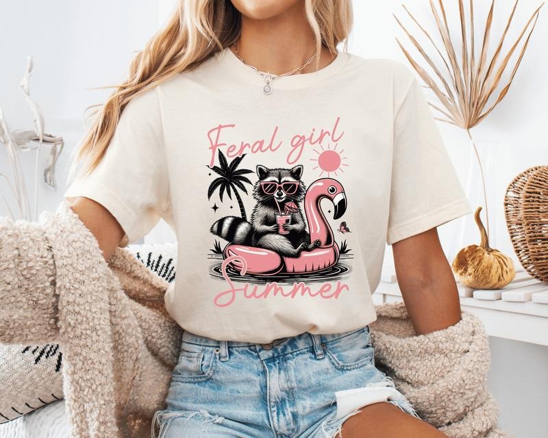 Feral Girl Summer - Adult & Kids T-Shirts, Sweatshirts & Hoodies apparel design preview 1