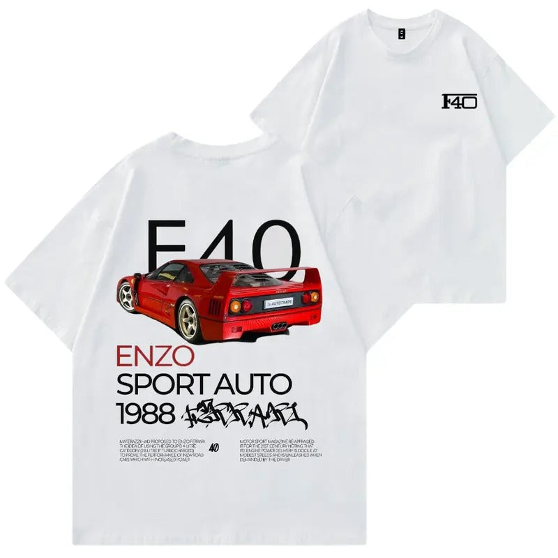 Ferrari F40 Enzo Car Enthusiast 90'S Vintage Classic - Adult & Kids T-Shirts, Sweatshirts & Hoodies apparel design preview 1