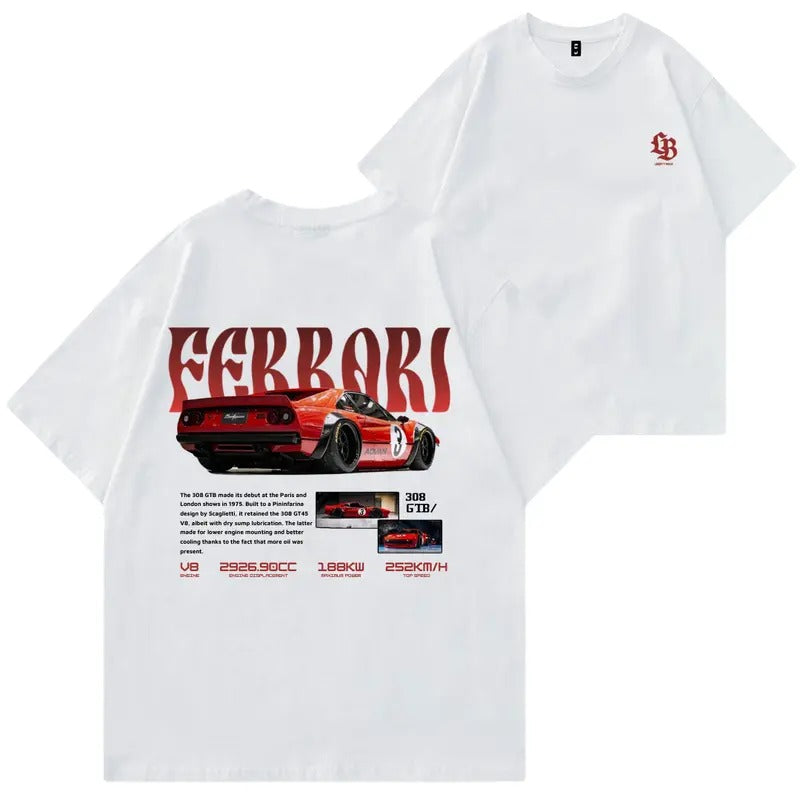 Ferrarii 308 Liberty Walk Car Enthusiast Classic - Adult & Kids T-Shirts, Sweatshirts & Hoodies apparel design preview 1