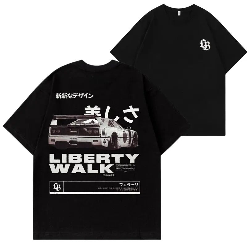 Ferrariii F40 Liberty Walk Retro Car Enthusiast 90'S - Adult & Kids T-Shirts, Sweatshirts & Hoodies apparel design preview 1