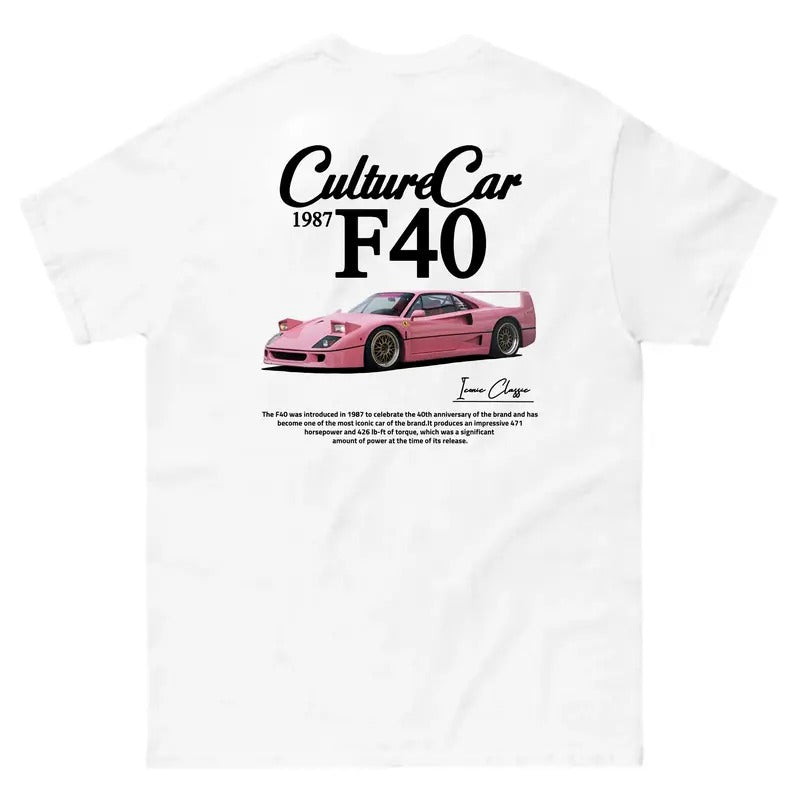 Ferrariii F40 Rose Car Enthusiast - Adult & Kids T-Shirts, Sweatshirts & Hoodies apparel design preview 1
