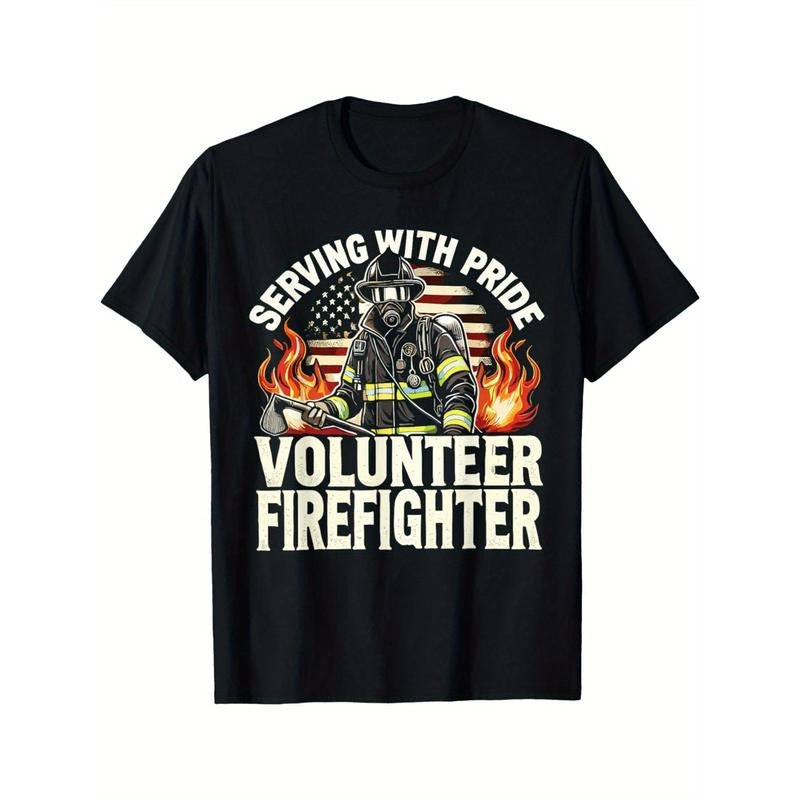 Fire Department Serving Pride Volunteer Firefighter - Adult & Kids T-Shirts, Sweatshirts & Hoodies apparel design preview 1