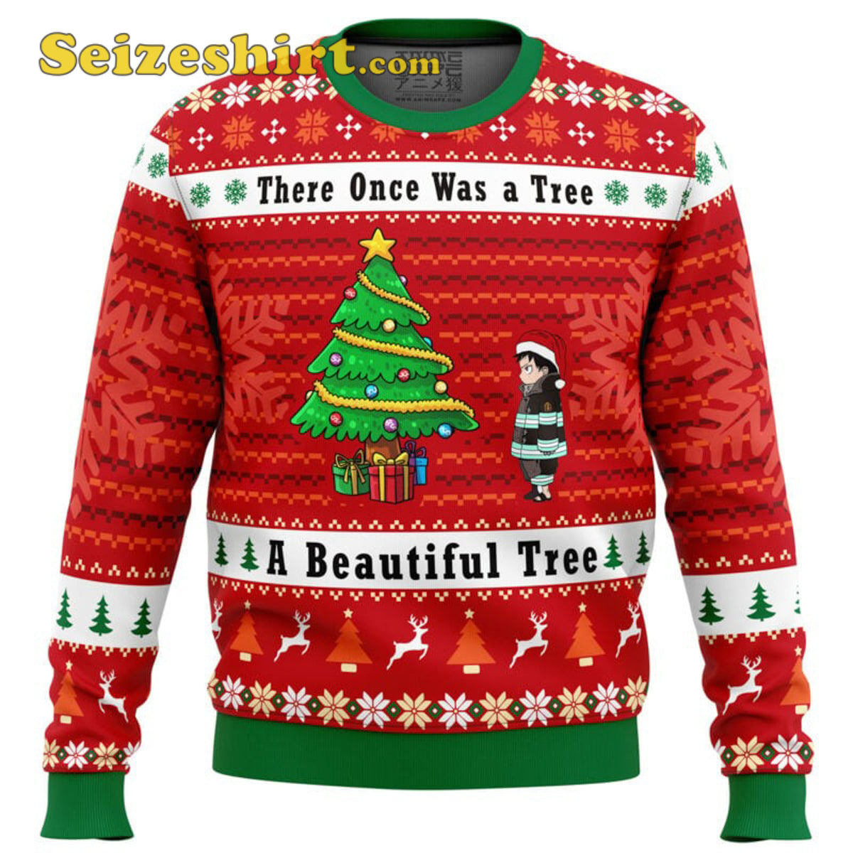 Fire Force A Beautiful Tree Ugly Cute Ugly Christmas Sweater - Gift Idea product image