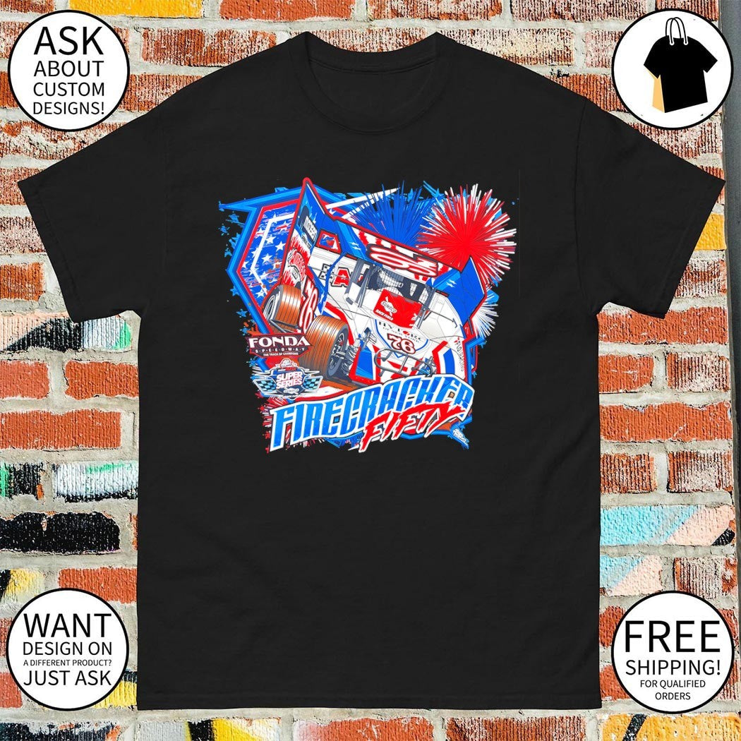 Firecracker Fifty Bob Hilbert Fonda Speedway 2026 - Adult & Kids T-Shirts, Sweatshirts & Hoodies apparel design preview 1