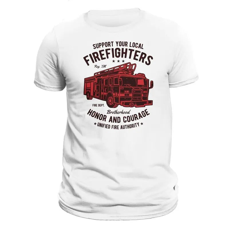 Firefighter Fire Department Truck - Adult & Kids T-Shirts, Sweatshirts & Hoodies apparel design preview 1