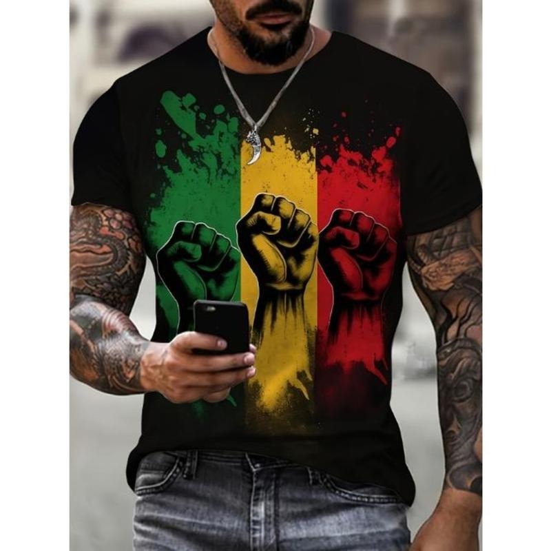 Fist Print Plus Size Short Sleeve Casual Crew Neck - Adult & Kids T-Shirts, Sweatshirts & Hoodies apparel design preview 1