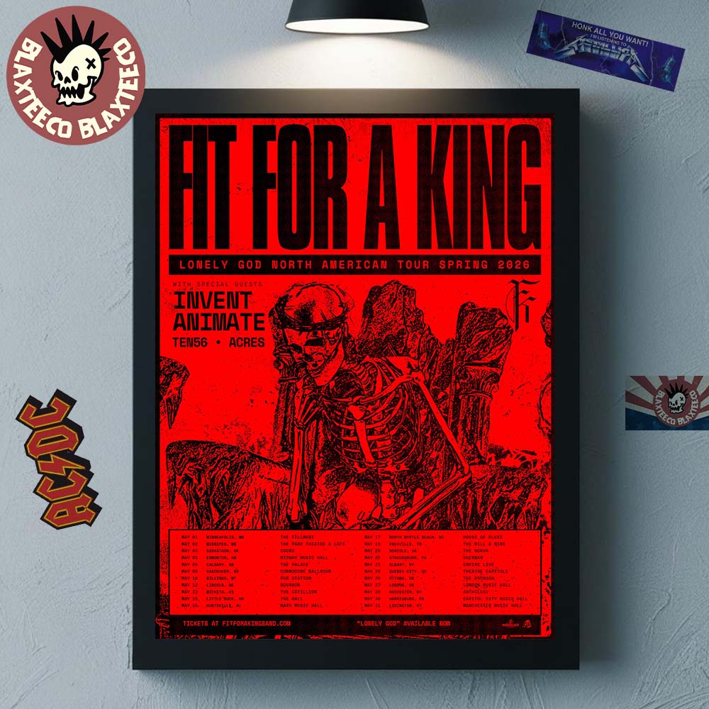 Fit For A King Lonely God North America Tour Spring - Adult & Kids T-Shirts, Sweatshirts & Hoodies apparel design preview 1