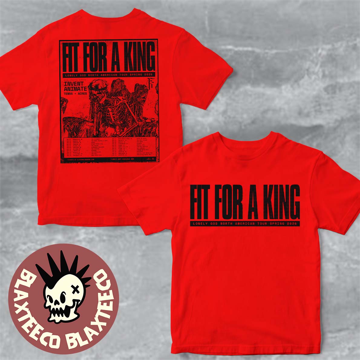 Fit For A King Lonely God North America Tour Spring - Adult & Kids T-Shirts, Sweatshirts & Hoodies apparel design preview 1