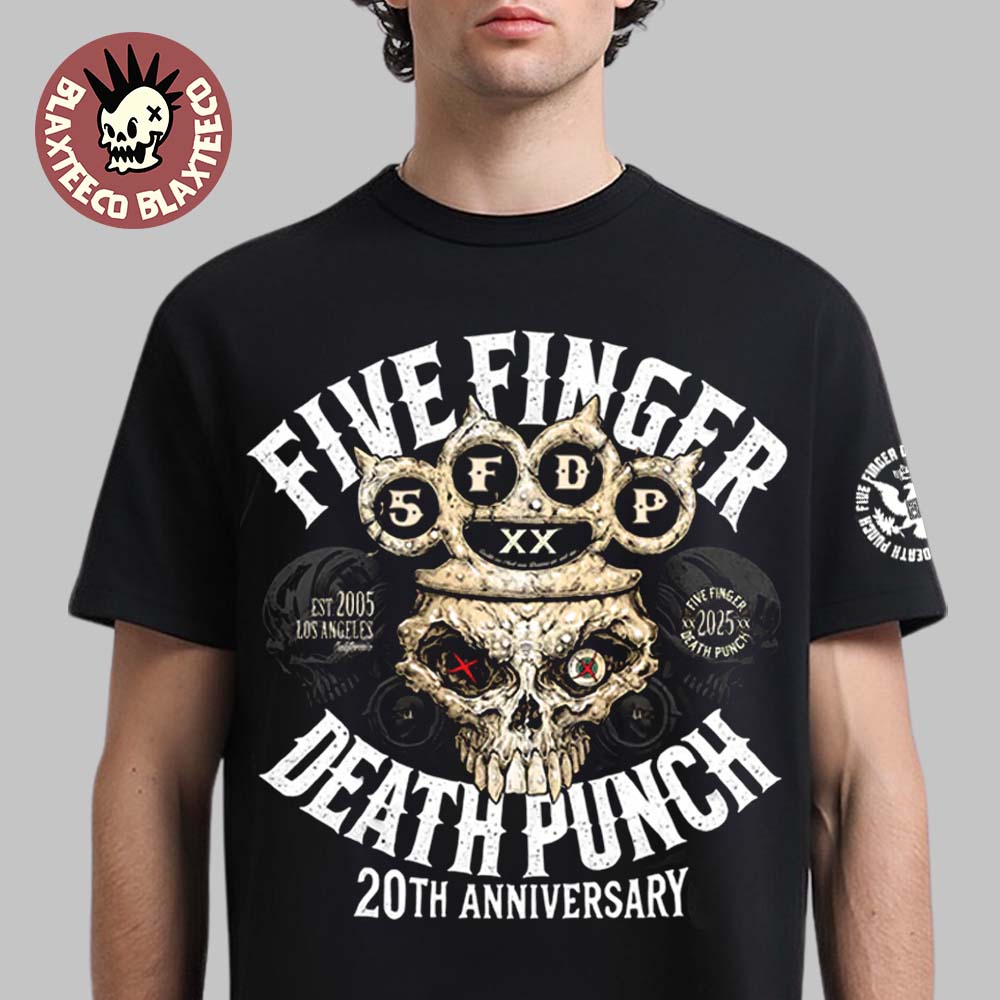 Five Finger Death Punch 20th Anniversary Merch - Adult & Kids T-Shirts, Sweatshirts & Hoodies apparel design preview 1